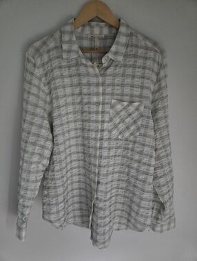 New HESTER & ORCHARD Lightweight Light Green Check Shirt